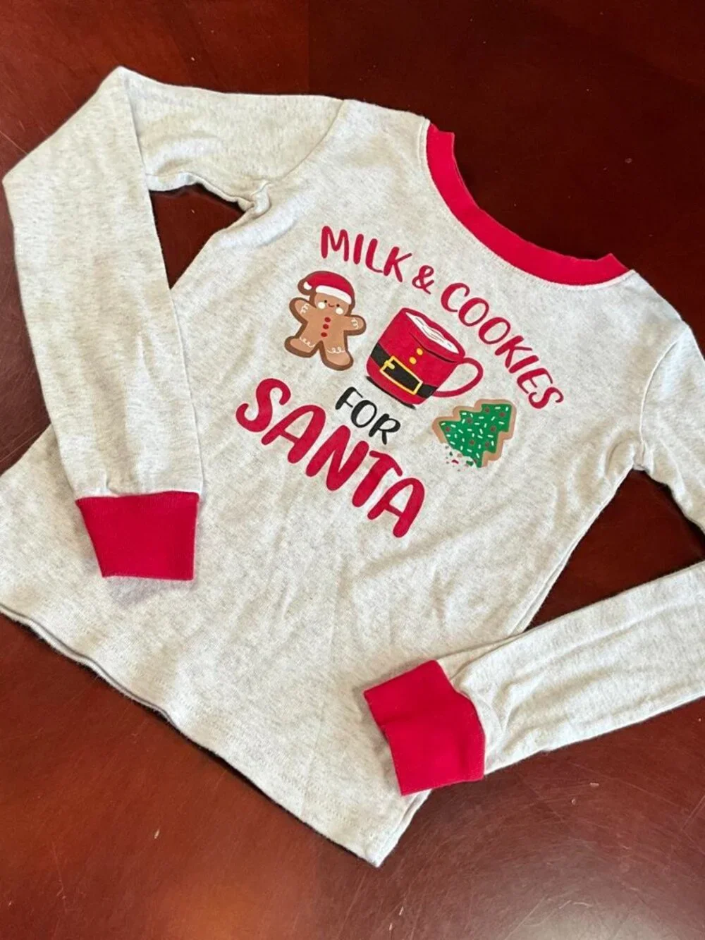 PJ Place Gingerbread Holiday Sleepwear Christmas Pajama Set Girls Sz 6